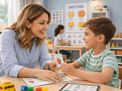 Fostering comfortable visual engagement to help children build stronger connections and better understand non-verbal social cues.
