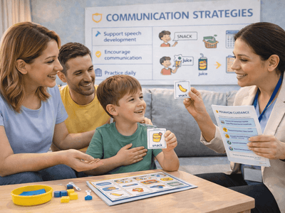 Equipping families with effective, practical techniques to encourage functional speech, improve daily interactions, and help their child confidently express their needs at home.