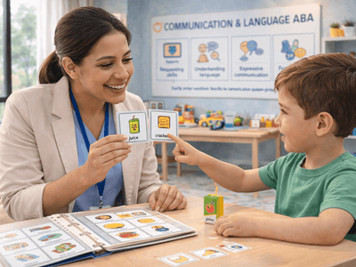 Supports requesting skills, understanding language, expressive communication, and functional speech.