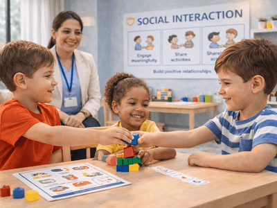 Teaching children how to engage meaningfully with peers, share activities, and build positive relationships in various environments.