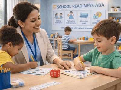 Builds sitting tolerance, following instructions, attention span, and task completion.